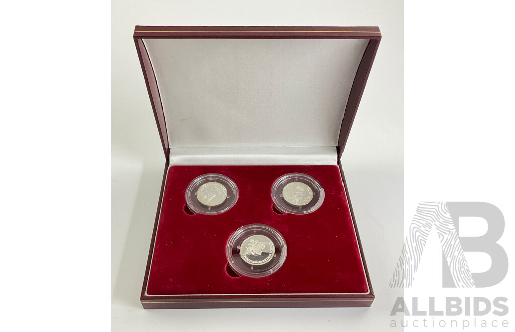 Russian 2006 Silver One Ruble Coin Set, Military Forces .925