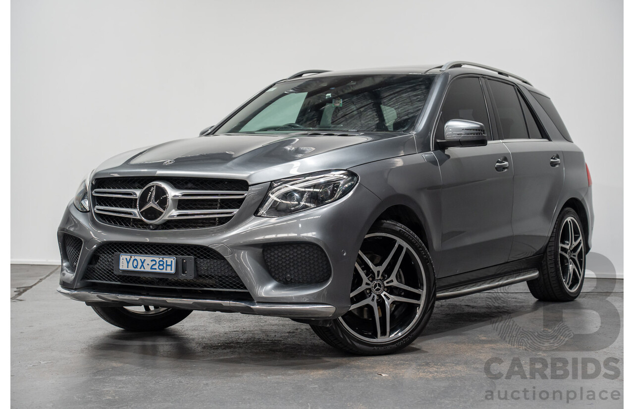 03/2018 Mercedes-Benz GLE 250d AMG Pack (AWD) 166 MY17.5 4D Wagon Selenite Grey Turbo Diesel 2.1L