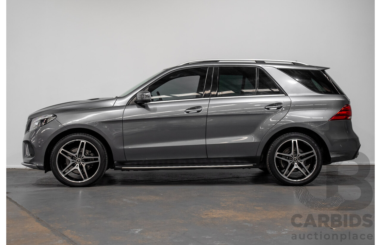03/2018 Mercedes-Benz GLE 250d AMG Pack (AWD) 166 MY17.5 4D Wagon Selenite Grey Turbo Diesel 2.1L