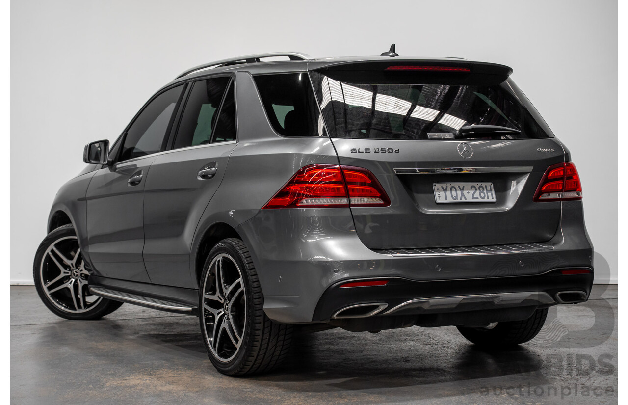 03/2018 Mercedes-Benz GLE 250d AMG Pack (AWD) 166 MY17.5 4D Wagon Selenite Grey Turbo Diesel 2.1L