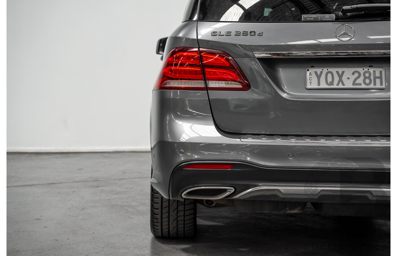 03/2018 Mercedes-Benz GLE 250d AMG Pack (AWD) 166 MY17.5 4D Wagon Selenite Grey Turbo Diesel 2.1L