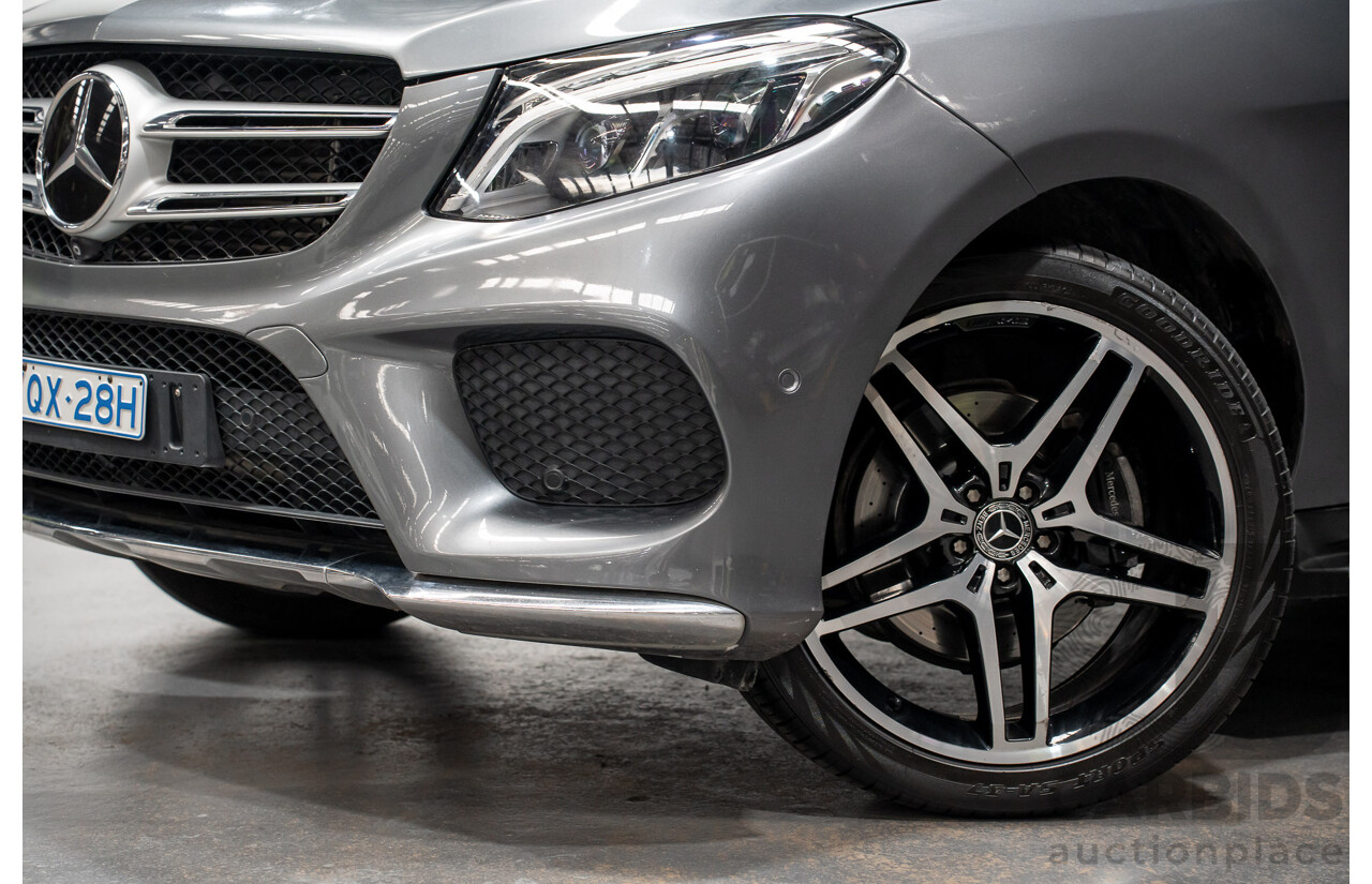 03/2018 Mercedes-Benz GLE 250d AMG Pack (AWD) 166 MY17.5 4D Wagon Selenite Grey Turbo Diesel 2.1L