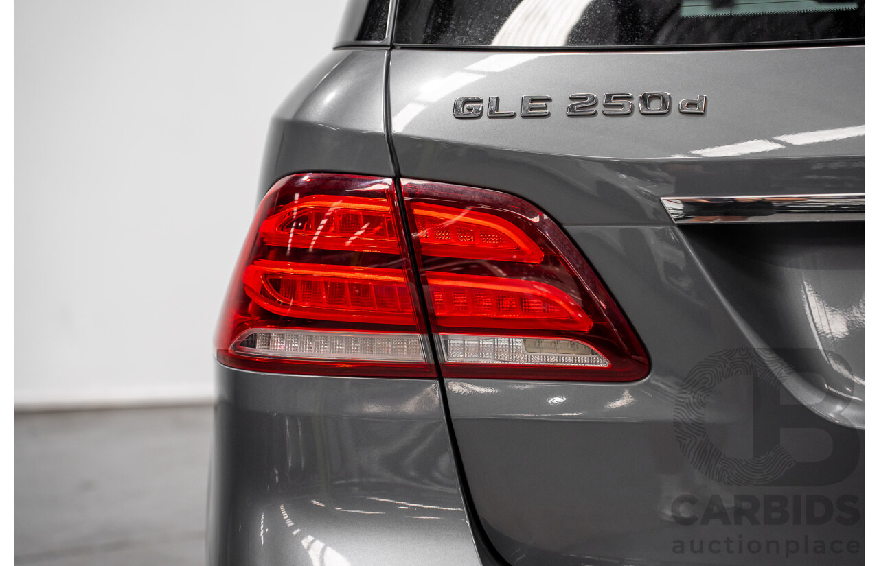 03/2018 Mercedes-Benz GLE 250d AMG Pack (AWD) 166 MY17.5 4D Wagon Selenite Grey Turbo Diesel 2.1L