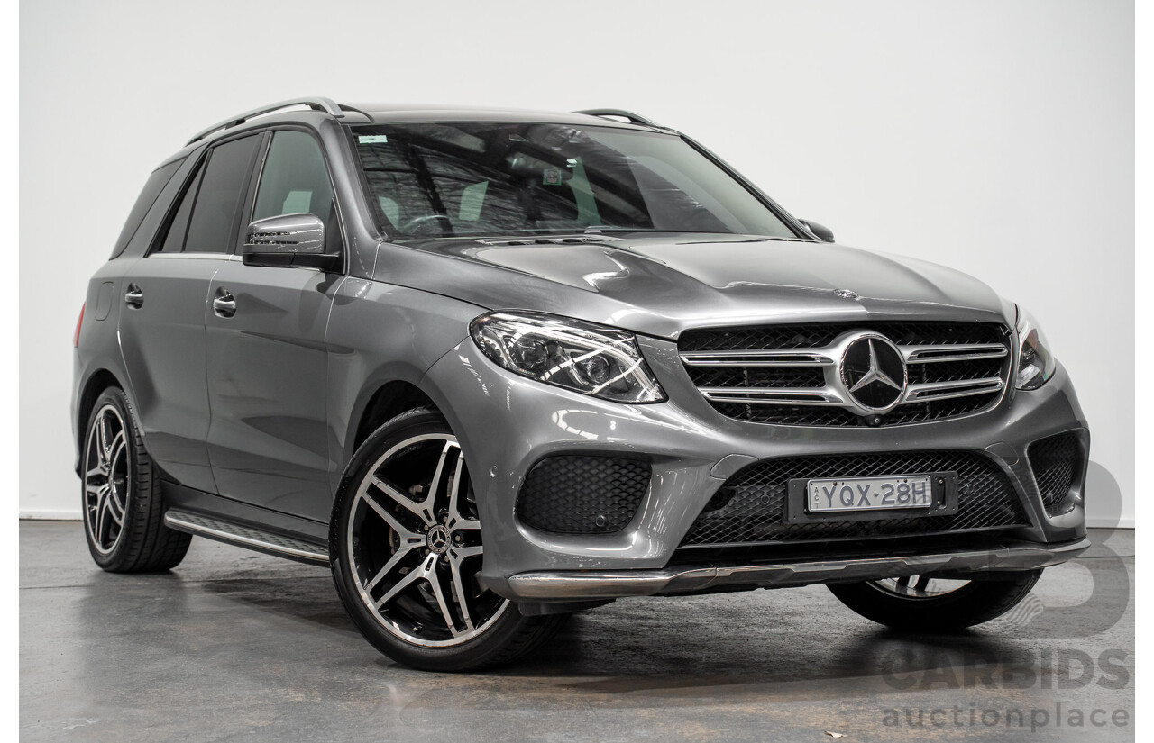 03/2018 Mercedes-Benz GLE 250d AMG Pack (AWD) 166 MY17.5 4D Wagon Selenite Grey Turbo Diesel 2.1L