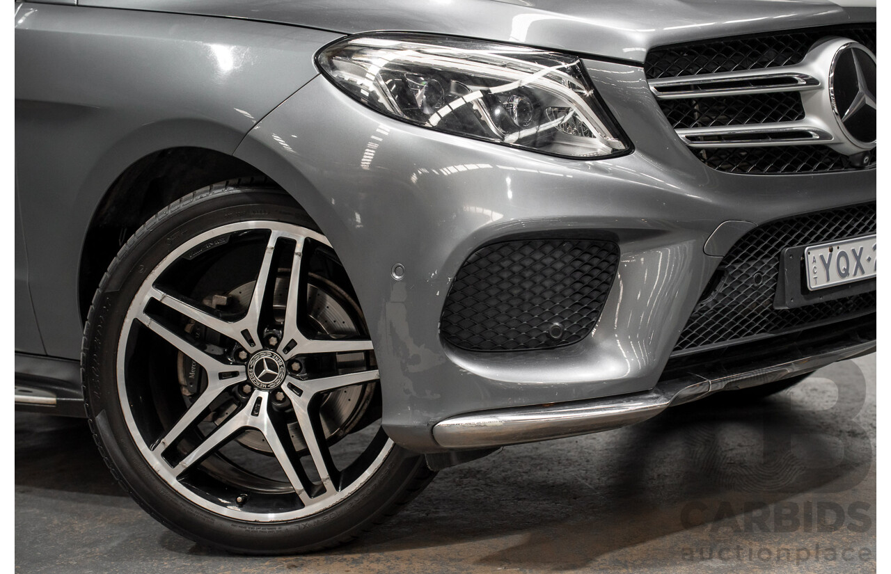 03/2018 Mercedes-Benz GLE 250d AMG Pack (AWD) 166 MY17.5 4D Wagon Selenite Grey Turbo Diesel 2.1L