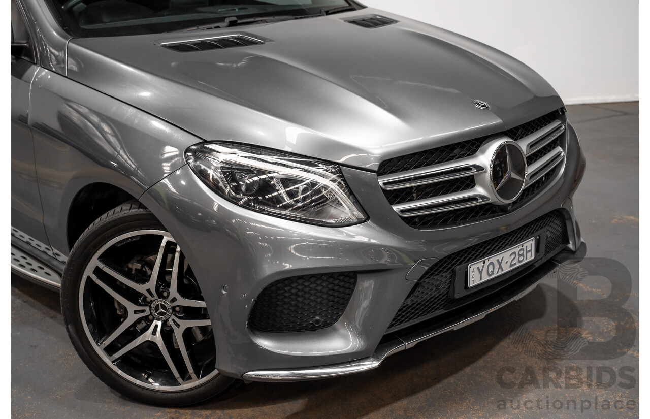 03/2018 Mercedes-Benz GLE 250d AMG Pack (AWD) 166 MY17.5 4D Wagon Selenite Grey Turbo Diesel 2.1L