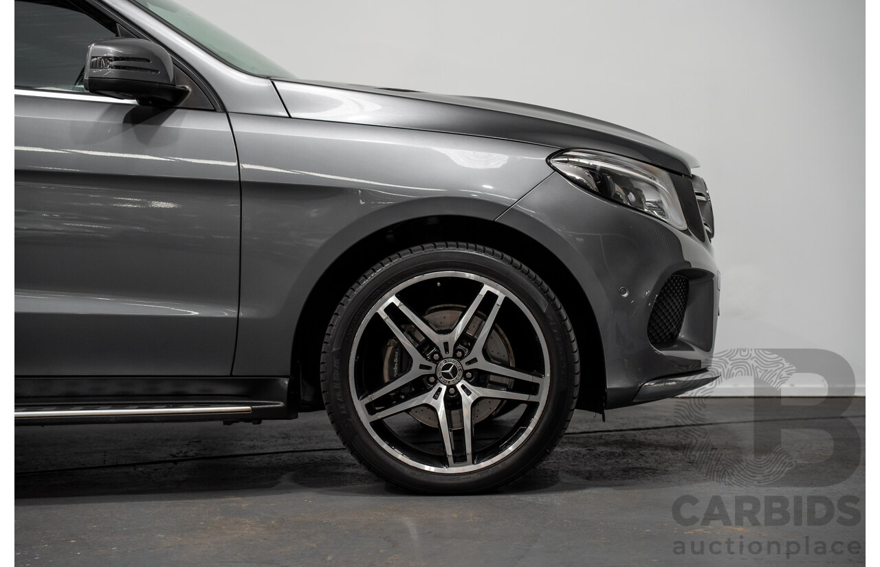 03/2018 Mercedes-Benz GLE 250d AMG Pack (AWD) 166 MY17.5 4D Wagon Selenite Grey Turbo Diesel 2.1L
