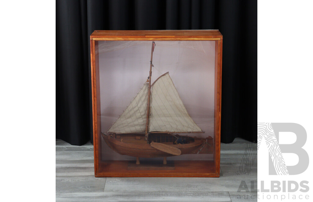 Bespoke Model Sailing Ship in Timber Display Case