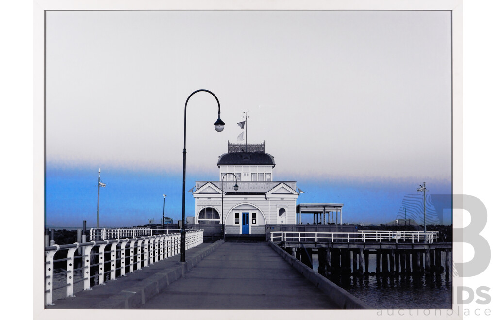 Artist Unknown, St. Kilda Pier, Melbourne, Colour Poster Print, 119 x 160 cm (frame)