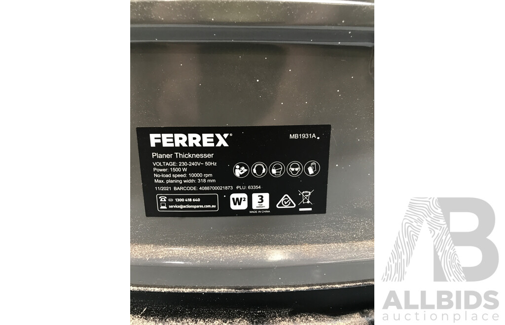 Ferrex 318mm Electric Bench Planer Thicknesser
