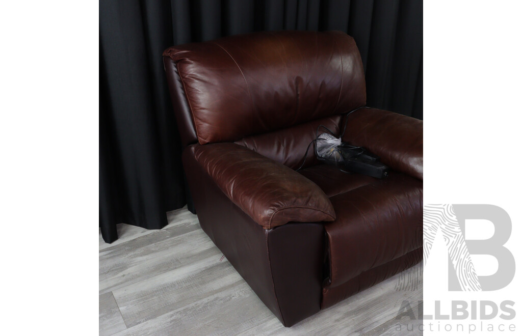 Leather Electric Reclining Five Piece Lounge Suite