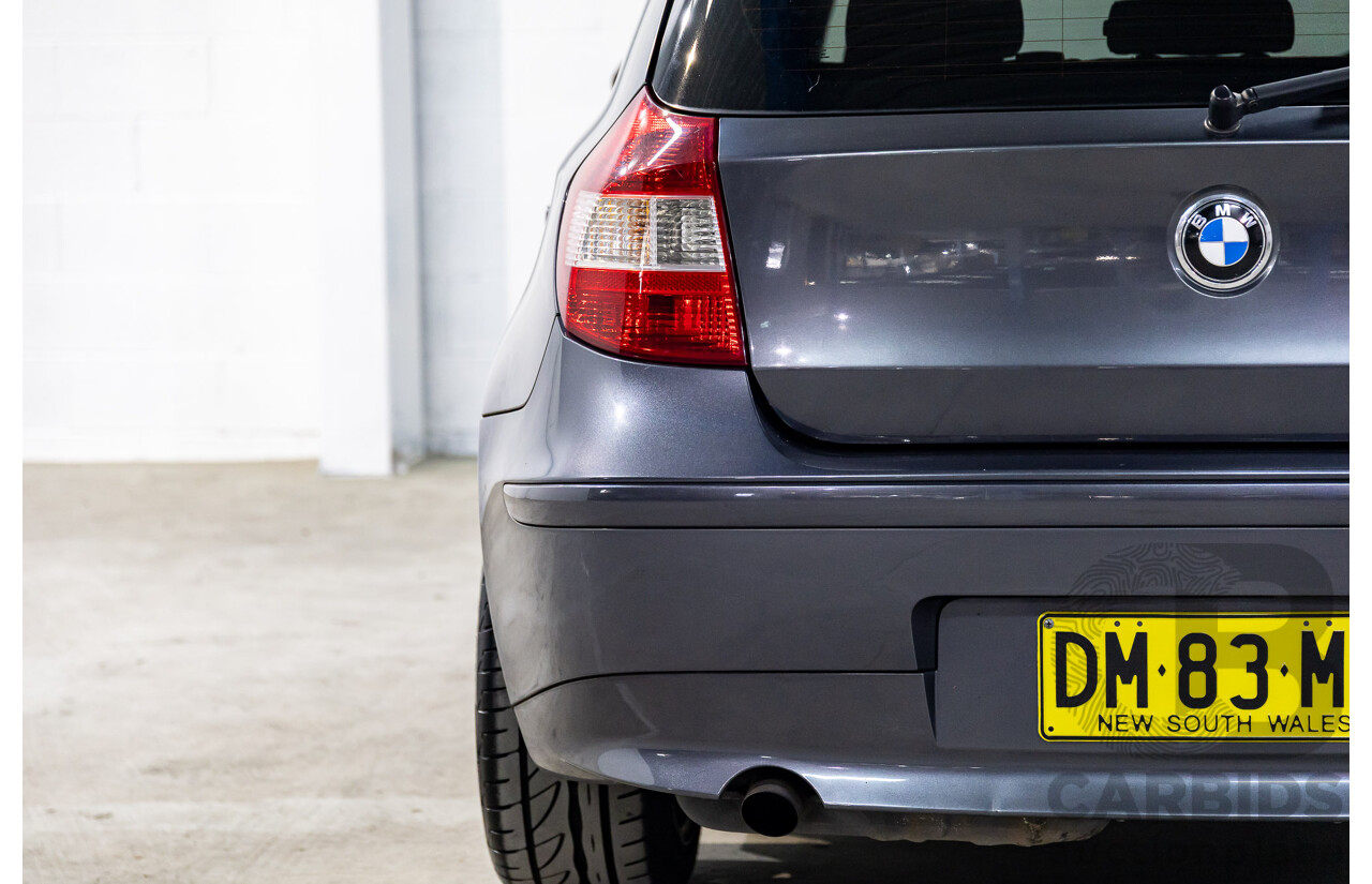 1/2007 BMW 118i E87 5d Hatchback Sparkling Graphite Metallic 2.0L