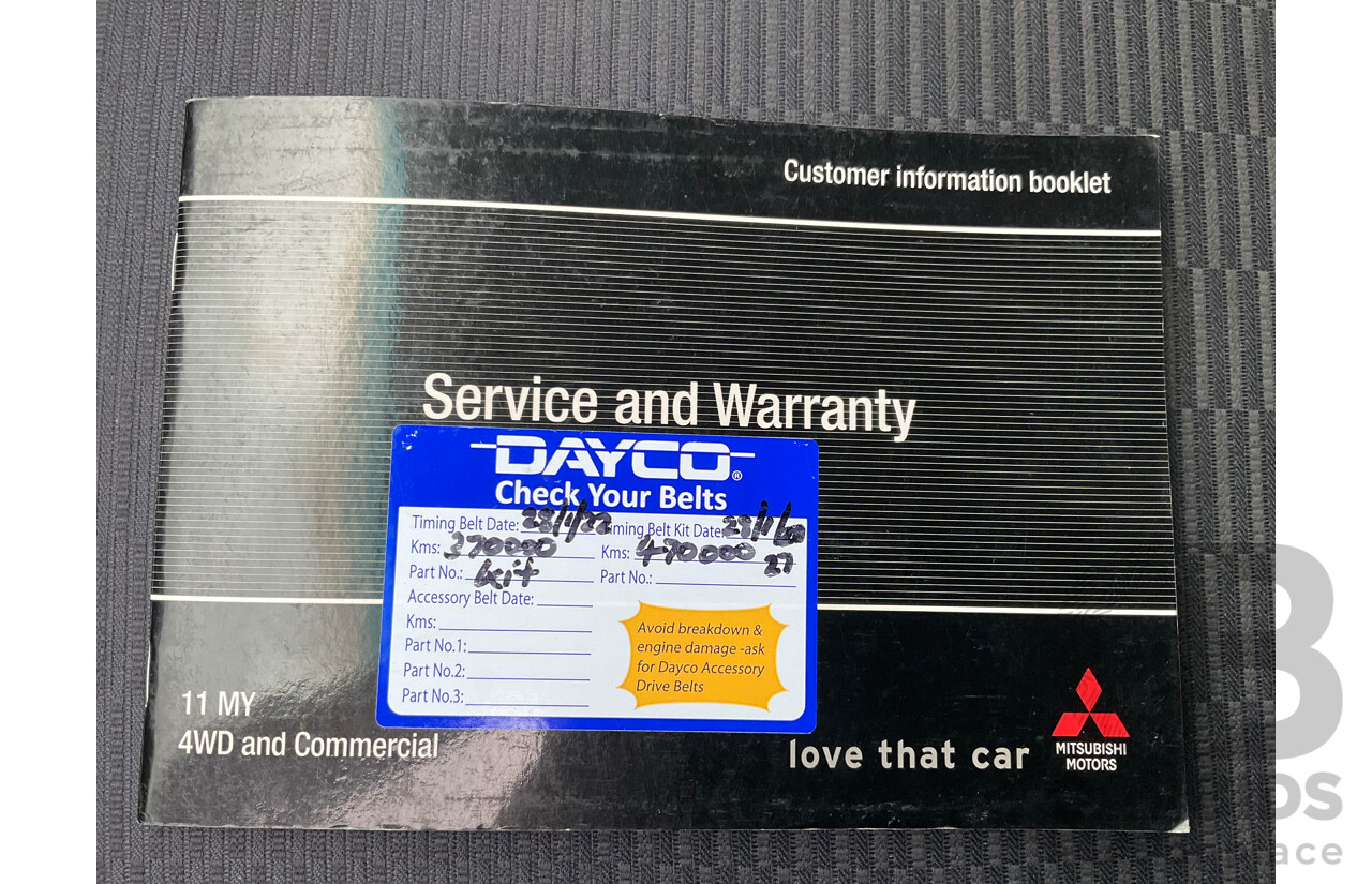 3/2011 Mitsubishi Challenger PB MY11 4d Wagon White Turbo Diesel 2.5L