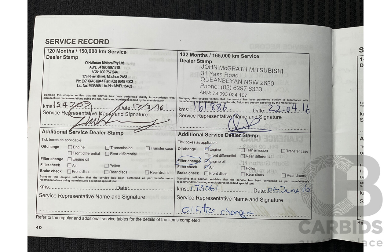 3/2011 Mitsubishi Challenger PB MY11 4d Wagon White Turbo Diesel 2.5L