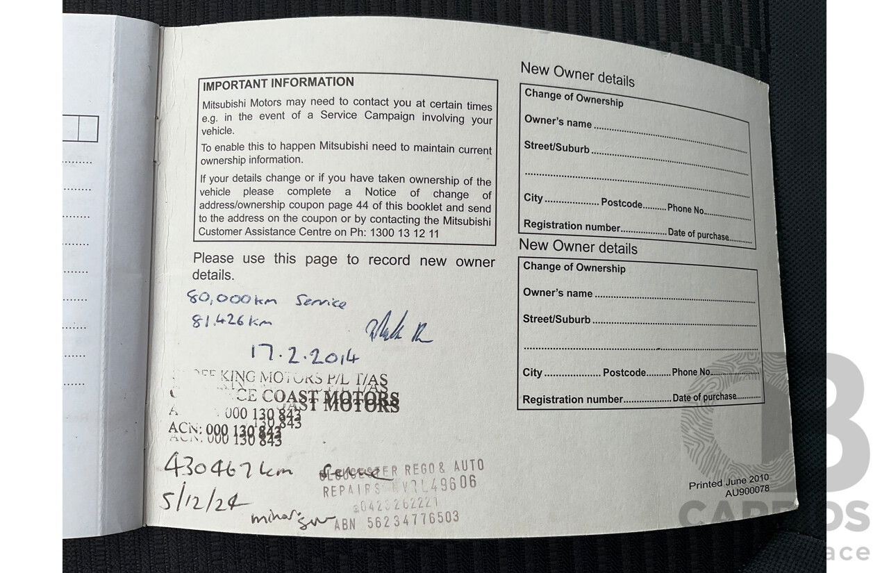 3/2011 Mitsubishi Challenger PB MY11 4d Wagon White Turbo Diesel 2.5L