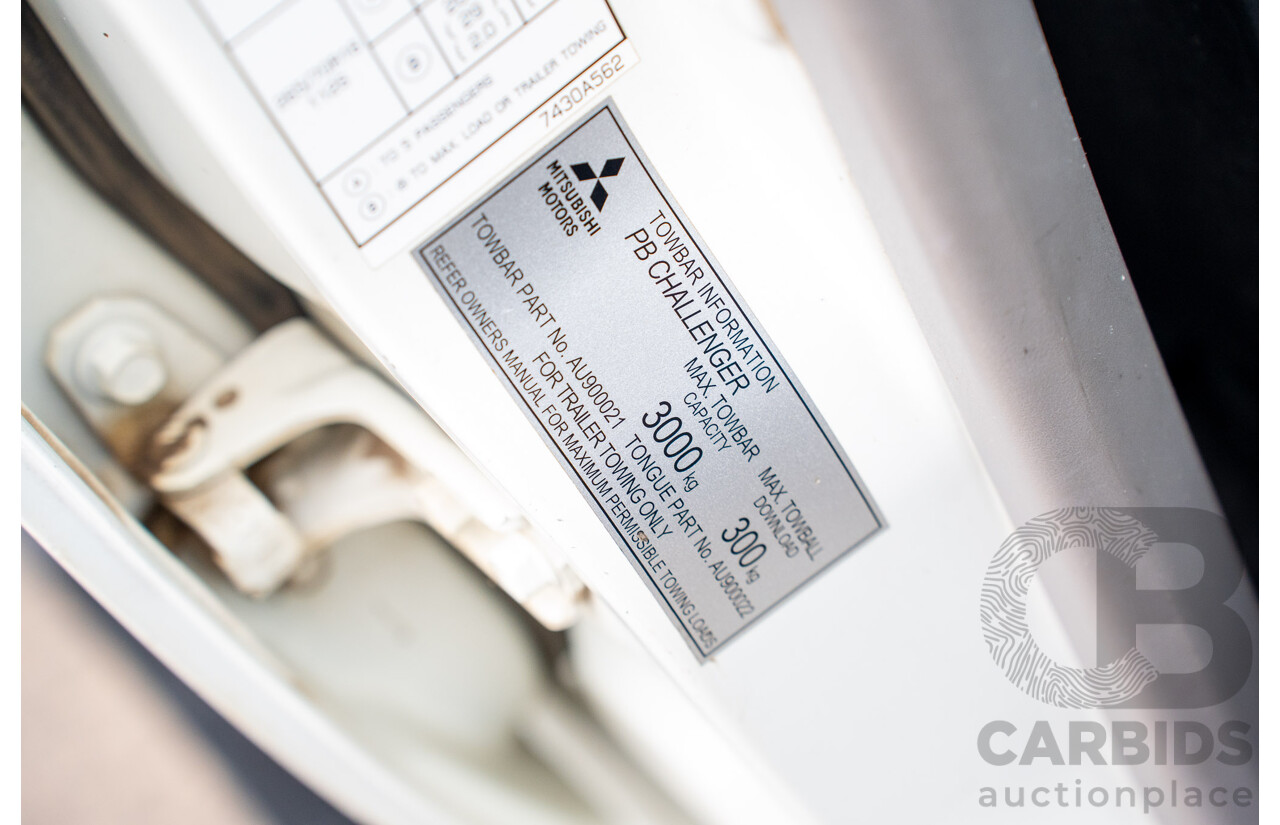 3/2011 Mitsubishi Challenger PB MY11 4d Wagon White Turbo Diesel 2.5L