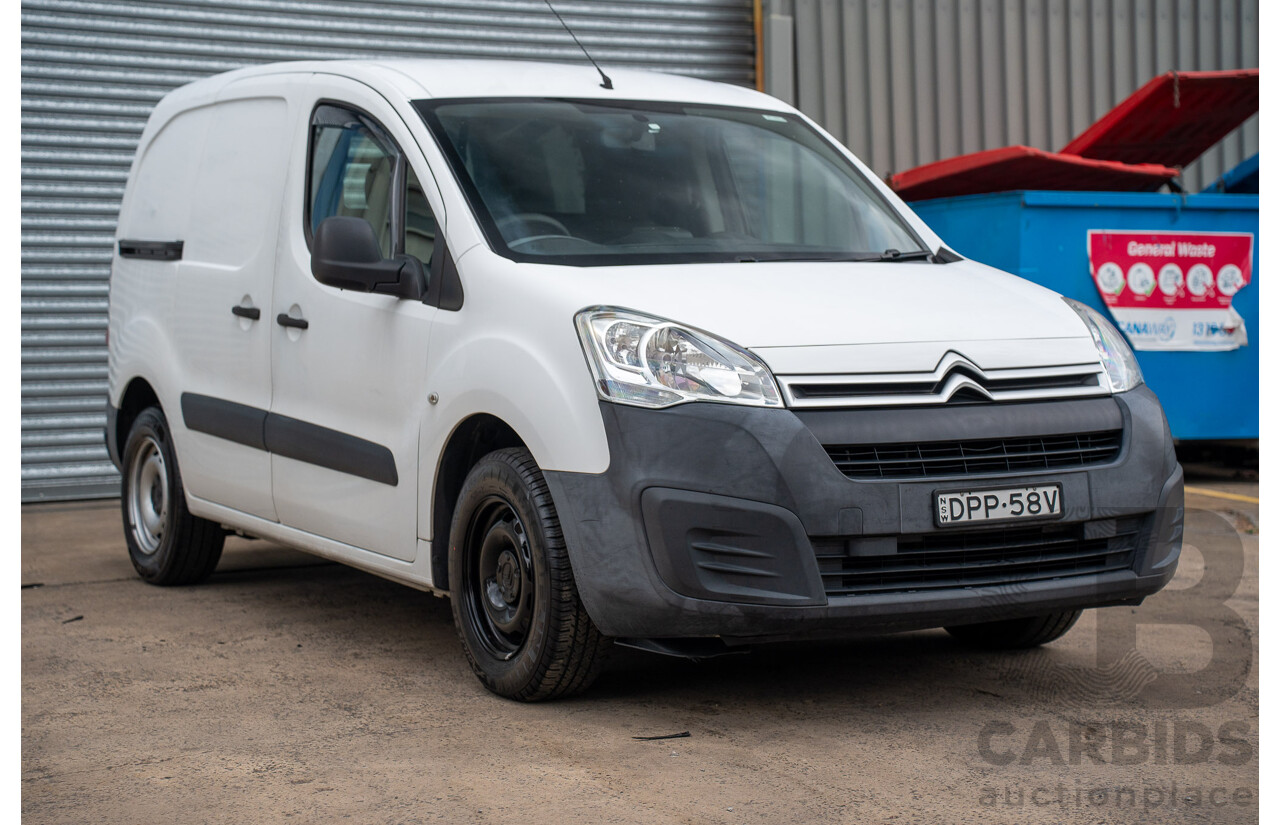 08/2017 Citroen Berlingo L1 (FWD) B9C MY17 Van Blanc Banquise White 1.6L