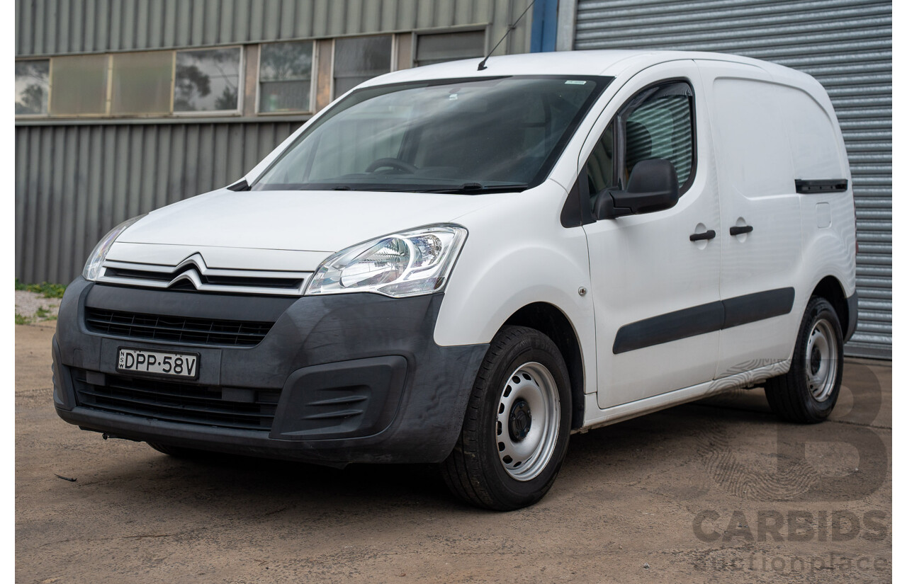 08/2017 Citroen Berlingo L1 (FWD) B9C MY17 Van Blanc Banquise White 1.6L