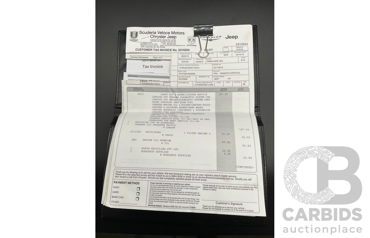 10/2013 Jeep Grand Cherokee Laredo WK MY14 4d Wagon Granite Crystal Pearl V6 3.6L