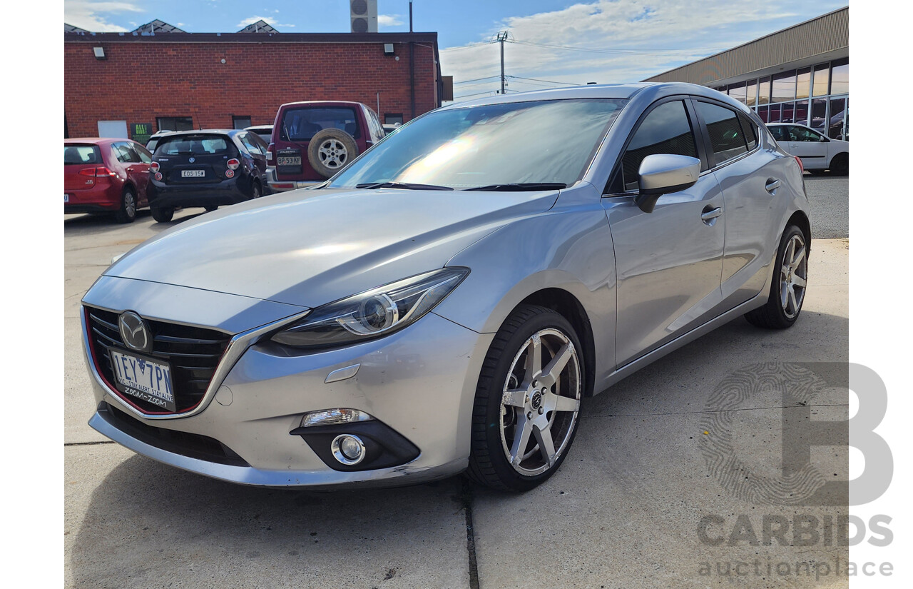 9/2014 Mazda Mazda3 XD Astina BM 5d Hatchback Silver 2.2L Turbo Diesel