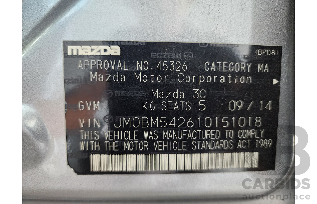 9/2014 Mazda Mazda3 XD Astina BM 5d Hatchback Silver 2.2L Turbo Diesel