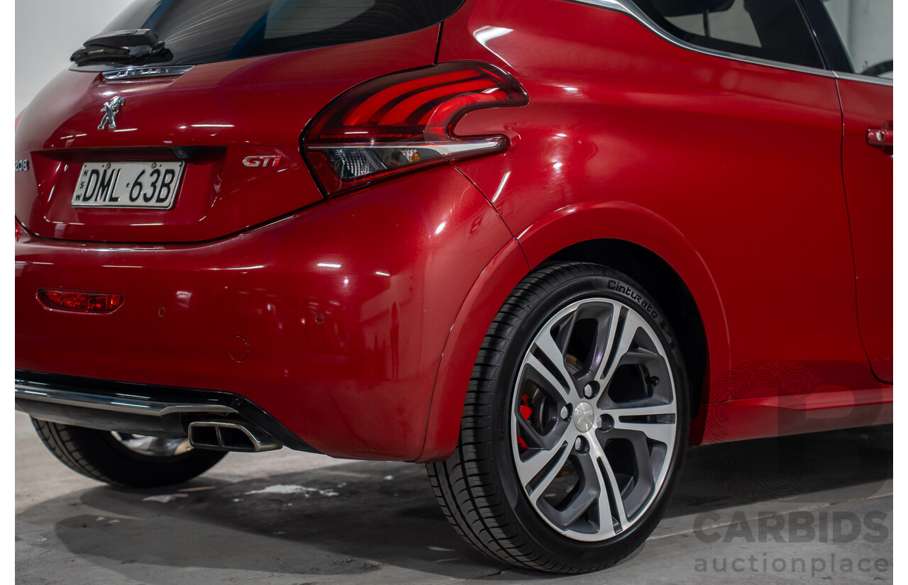 01/2017 Peugeot 208 GTi (FWD) 3d Hatchback Ruby Red Metallic Turbo 1.6L