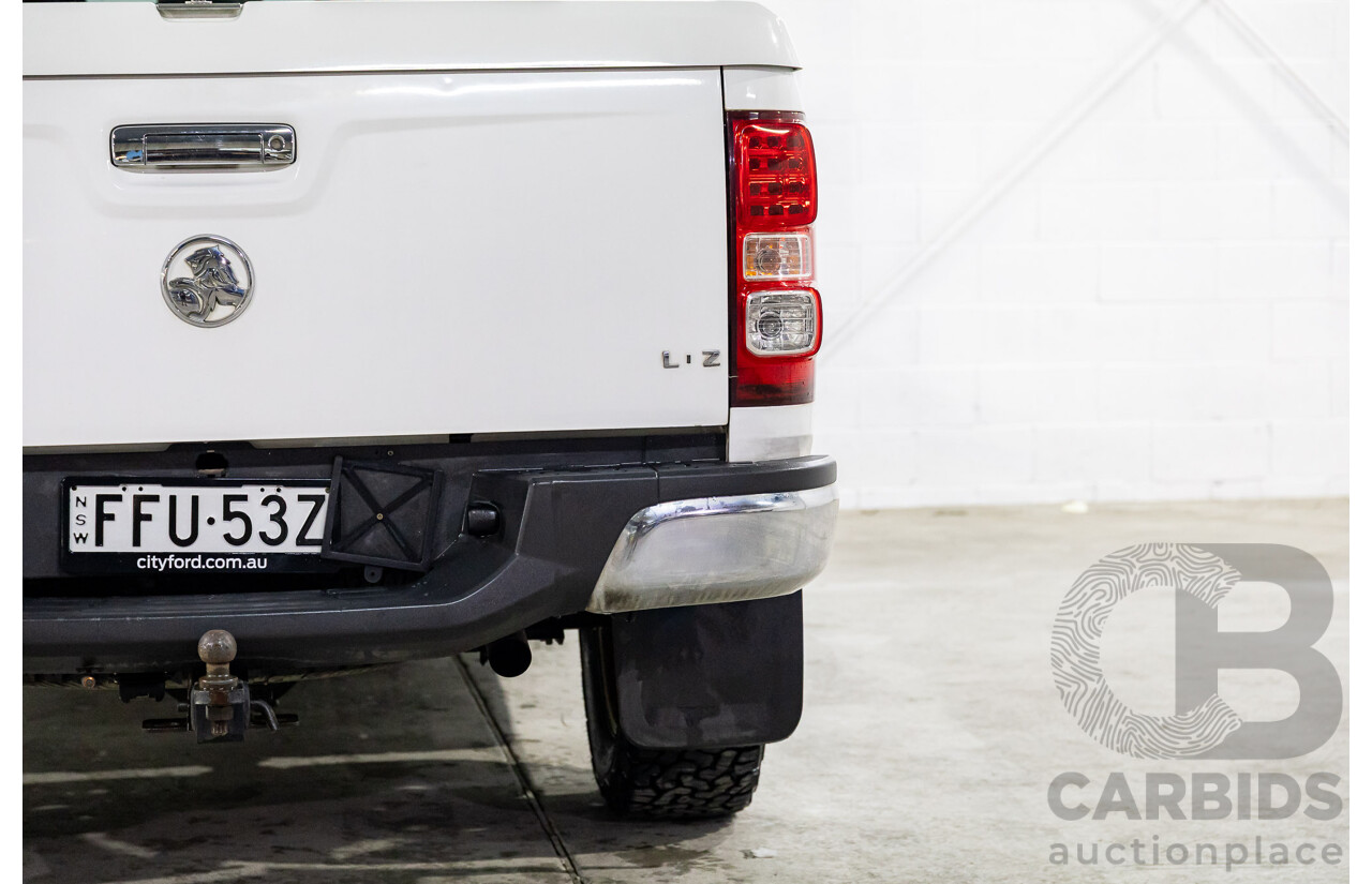 2/2013 Holden Colorado LTZ (4x4) RG Crew Cab P/Up Summit White Turbo Diesel 2.8L