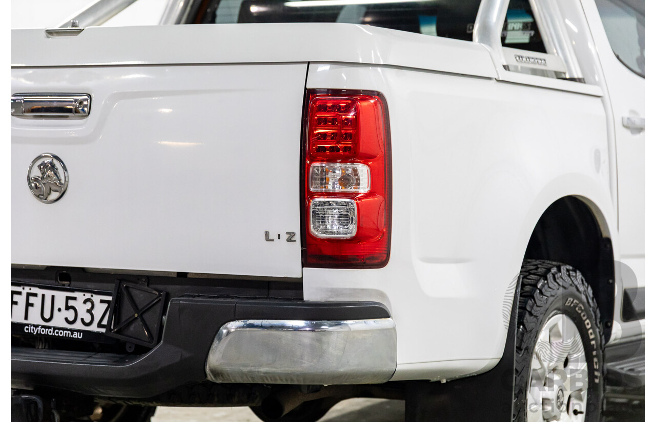2/2013 Holden Colorado LTZ (4x4) RG Crew Cab P/Up Summit White Turbo Diesel 2.8L