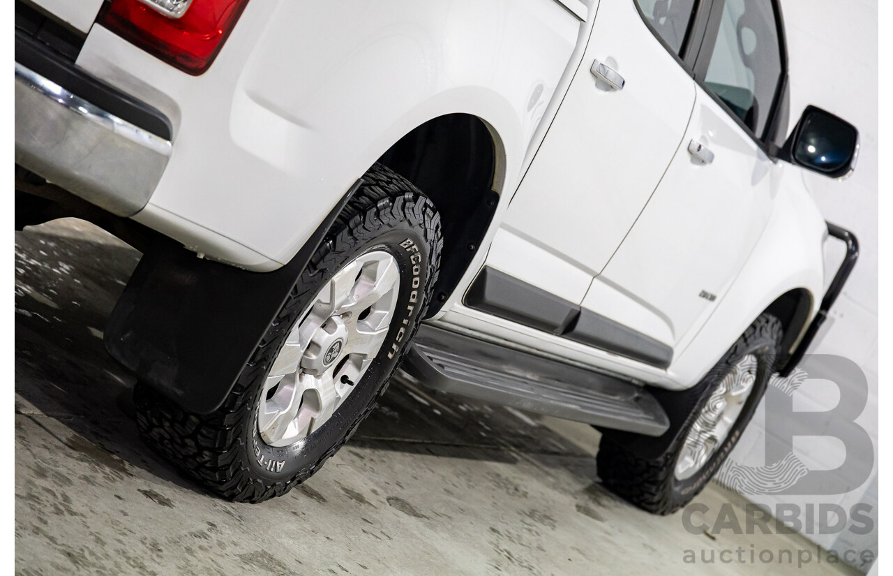 2/2013 Holden Colorado LTZ (4x4) RG Crew Cab P/Up Summit White Turbo Diesel 2.8L