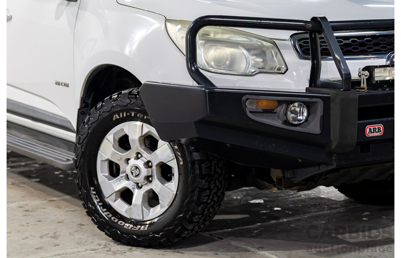 2/2013 Holden Colorado LTZ (4x4) RG Crew Cab P/Up Summit White Turbo Diesel 2.8L