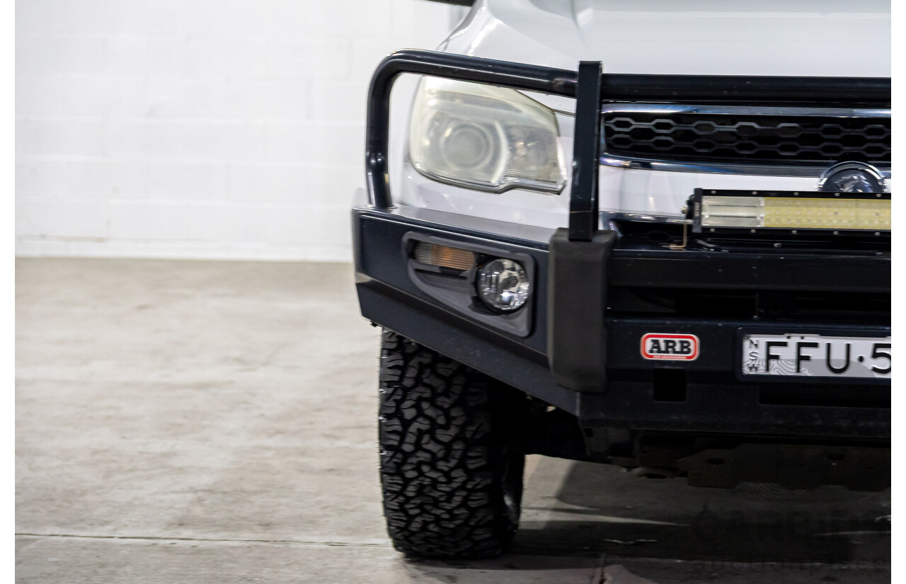 2/2013 Holden Colorado LTZ (4x4) RG Crew Cab P/Up Summit White Turbo Diesel 2.8L
