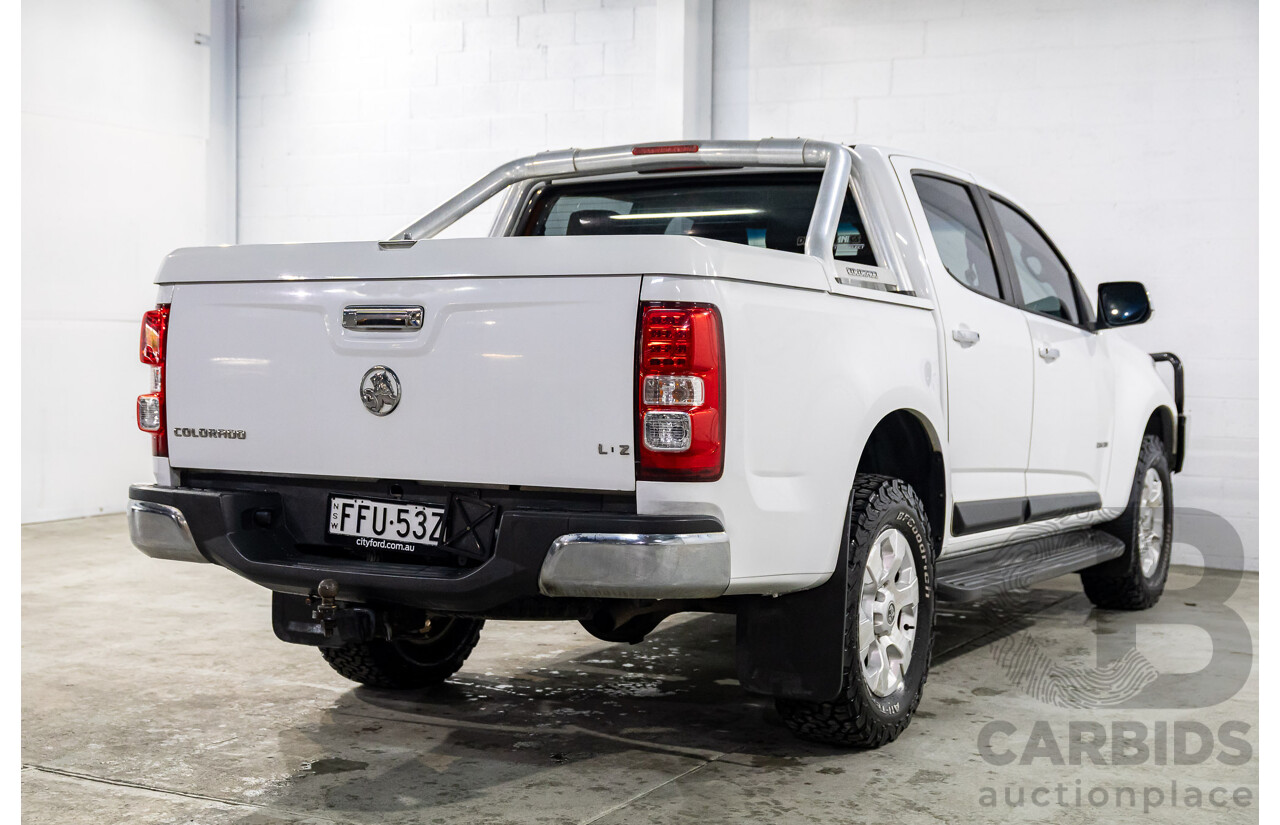 2/2013 Holden Colorado LTZ (4x4) RG Crew Cab P/Up Summit White Turbo Diesel 2.8L