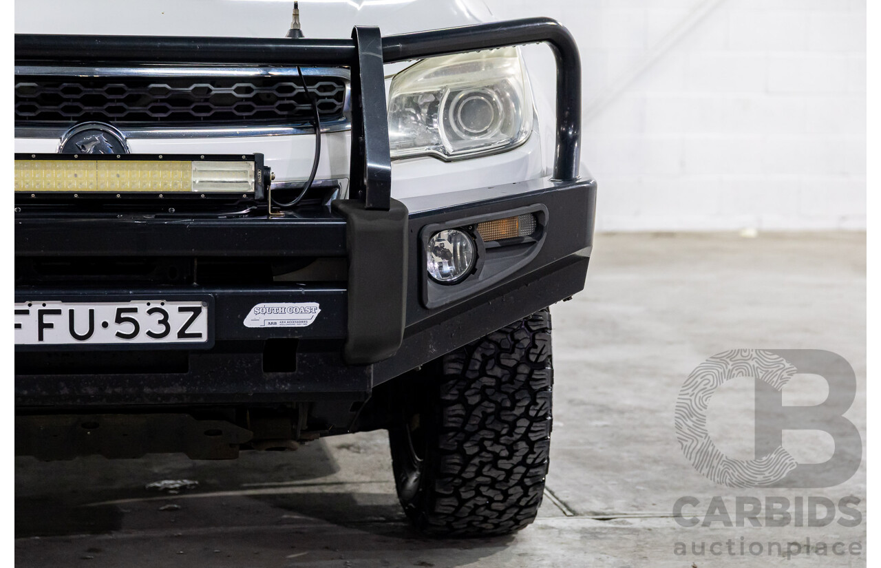 2/2013 Holden Colorado LTZ (4x4) RG Crew Cab P/Up Summit White Turbo Diesel 2.8L