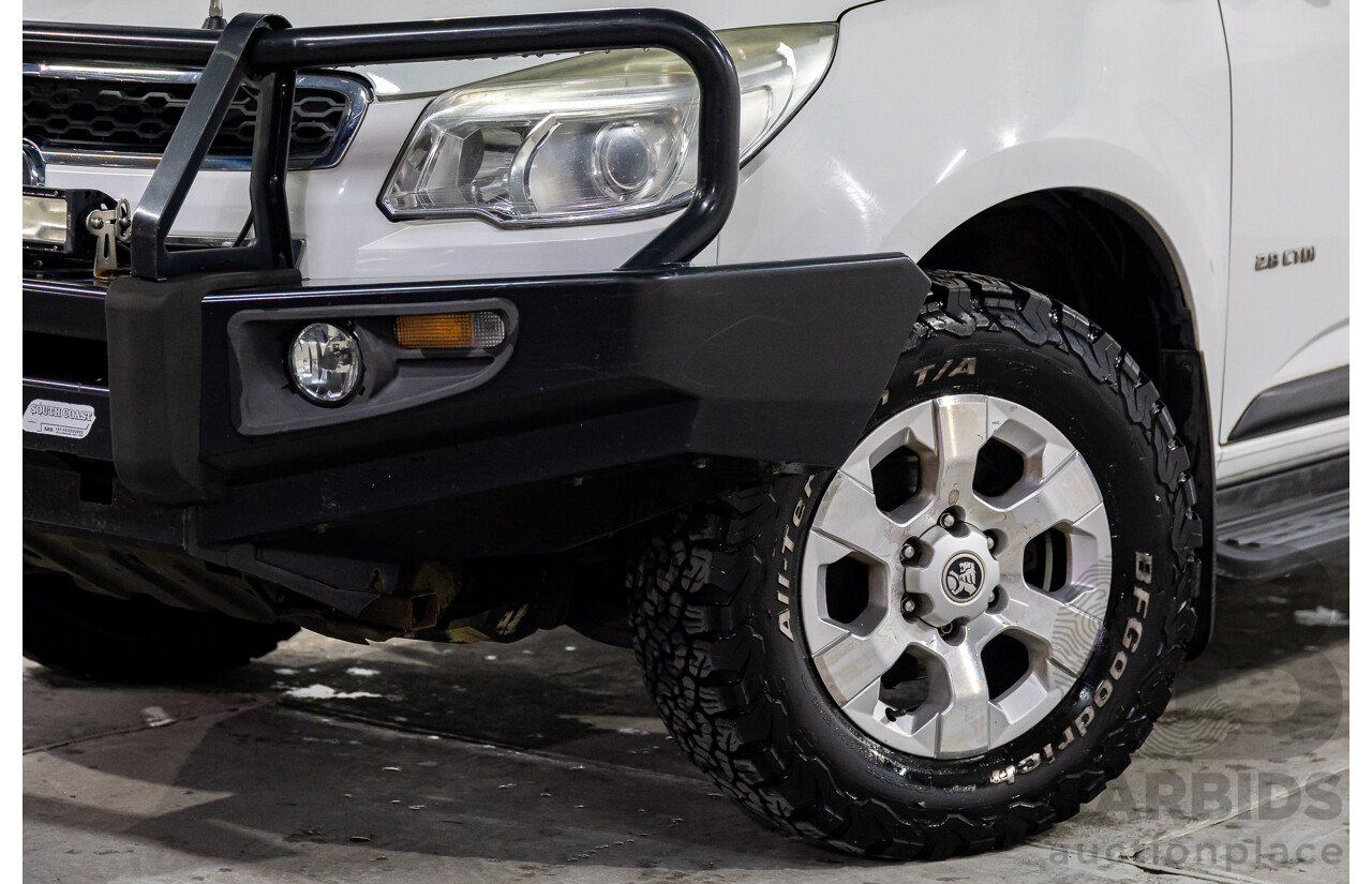 2/2013 Holden Colorado LTZ (4x4) RG Crew Cab P/Up Summit White Turbo Diesel 2.8L