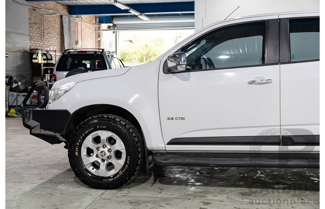 2/2013 Holden Colorado LTZ (4x4) RG Crew Cab P/Up Summit White Turbo Diesel 2.8L
