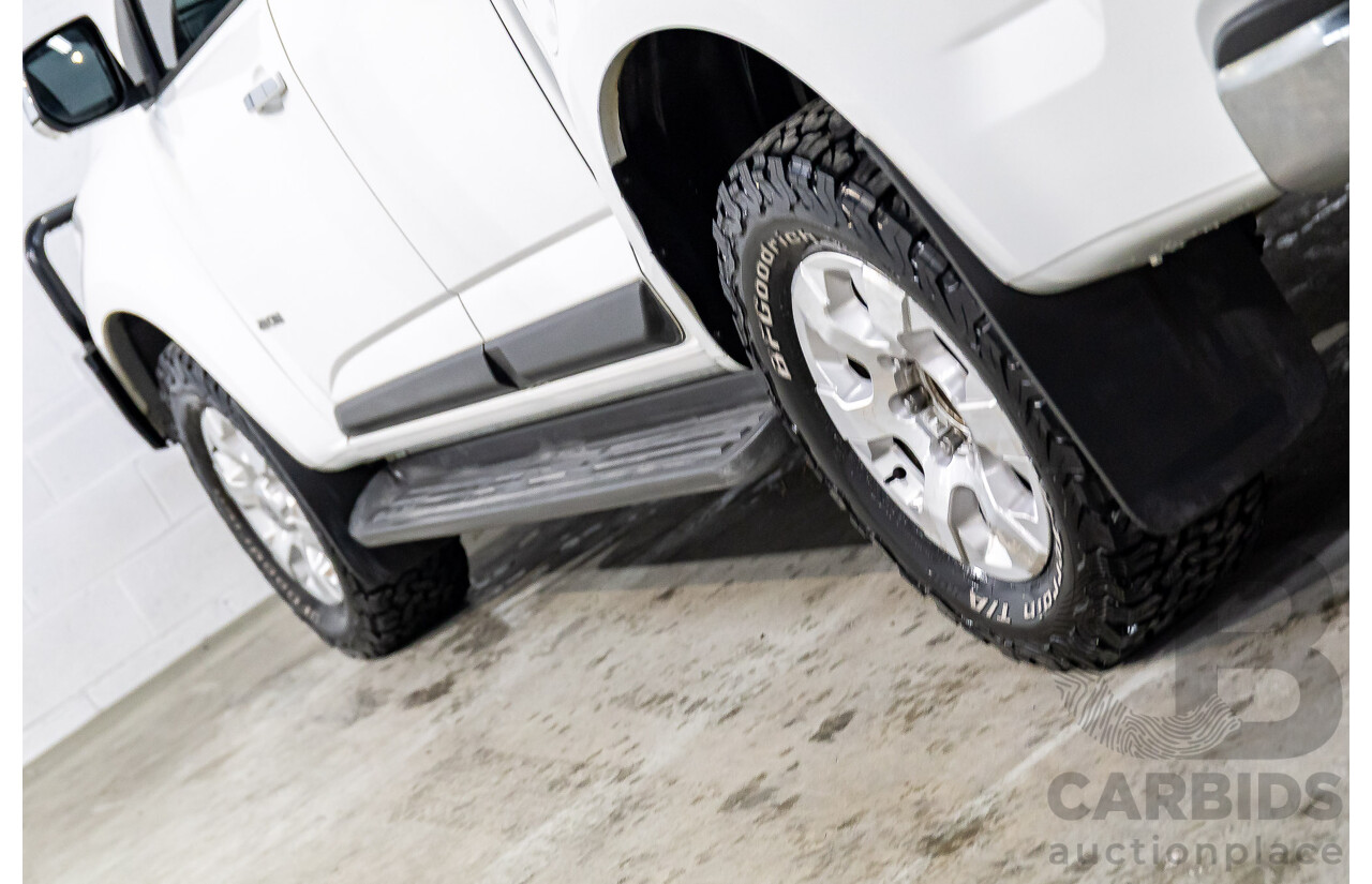 2/2013 Holden Colorado LTZ (4x4) RG Crew Cab P/Up Summit White Turbo Diesel 2.8L