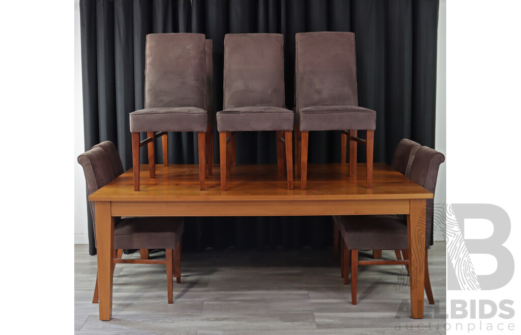 Modern Nine Piece Dining Suite