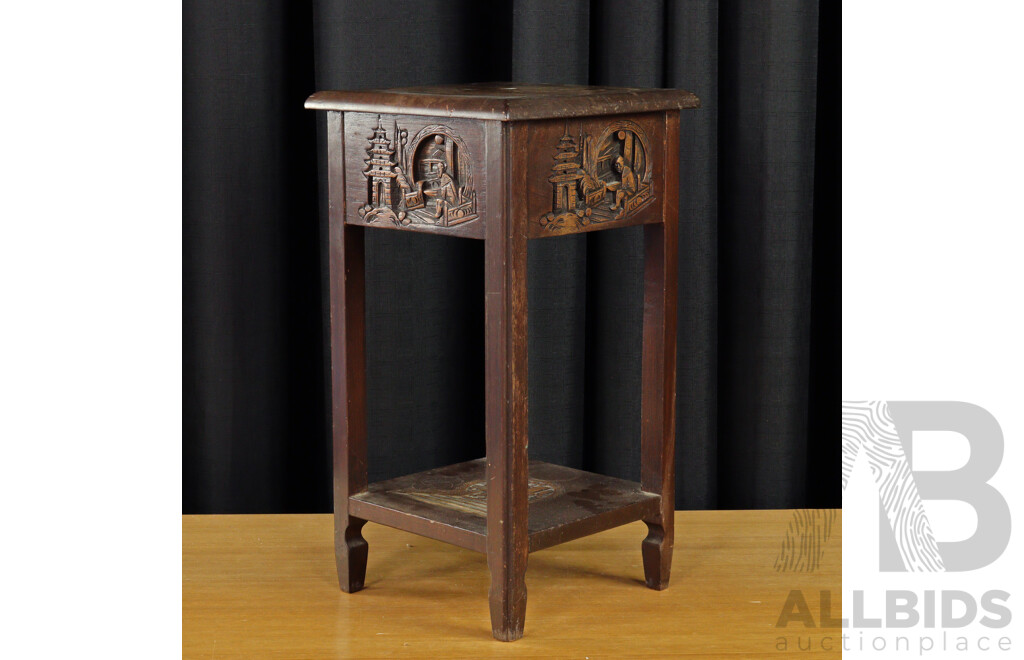Chinese Hardwood Pedestal