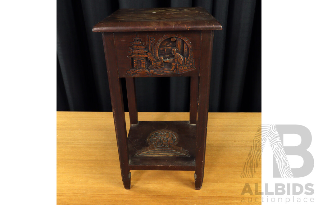 Chinese Hardwood Pedestal