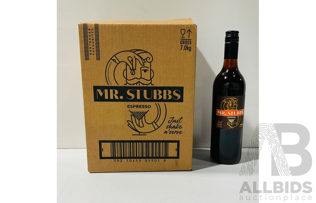 Box of Six 750ml Mr. Stubbs Espresso Cocktail