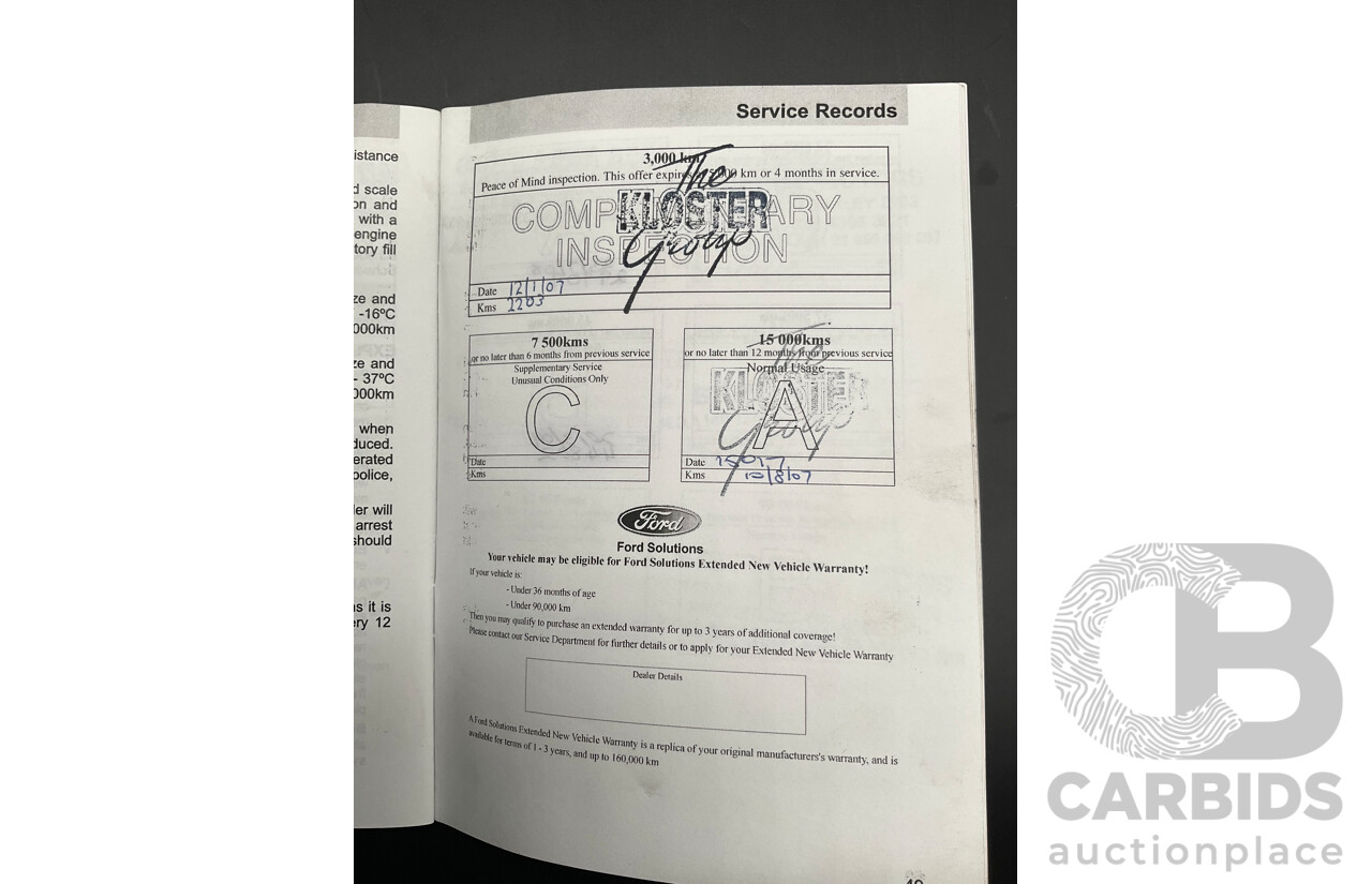 10/2006 Ford FPV Force 8 BF MKII Build No.28 4d Sedan Silhouette Black Metallic Boss 290 V8 5.4L