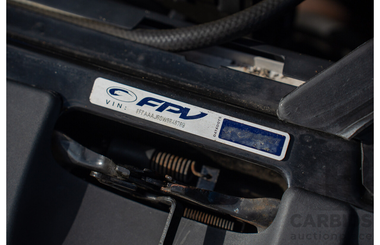 10/2006 Ford FPV Force 8 BF MKII Build No.28 4d Sedan Silhouette Black Metallic Boss 290 V8 5.4L