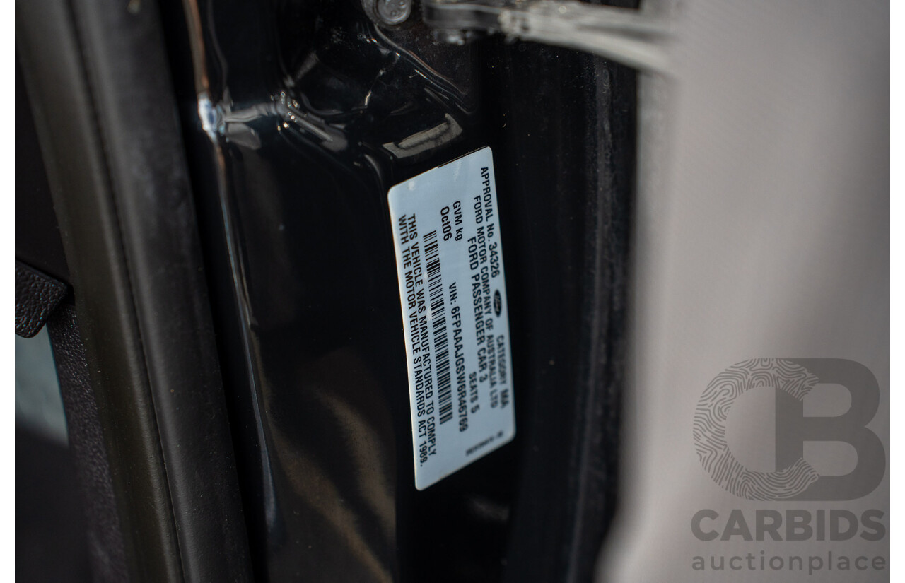 10/2006 Ford FPV Force 8 BF MKII Build No.28 4d Sedan Silhouette Black Metallic Boss 290 V8 5.4L