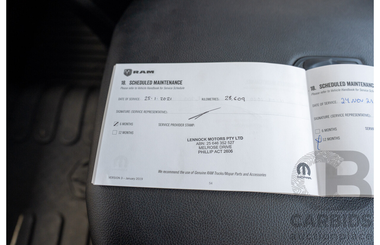03/2020 ASV (Dodge) RAM 1500 Laramie RamBox SWB (4x4) 4d Dual Cab Utility Patriot Blue Pearl V8 5.7L