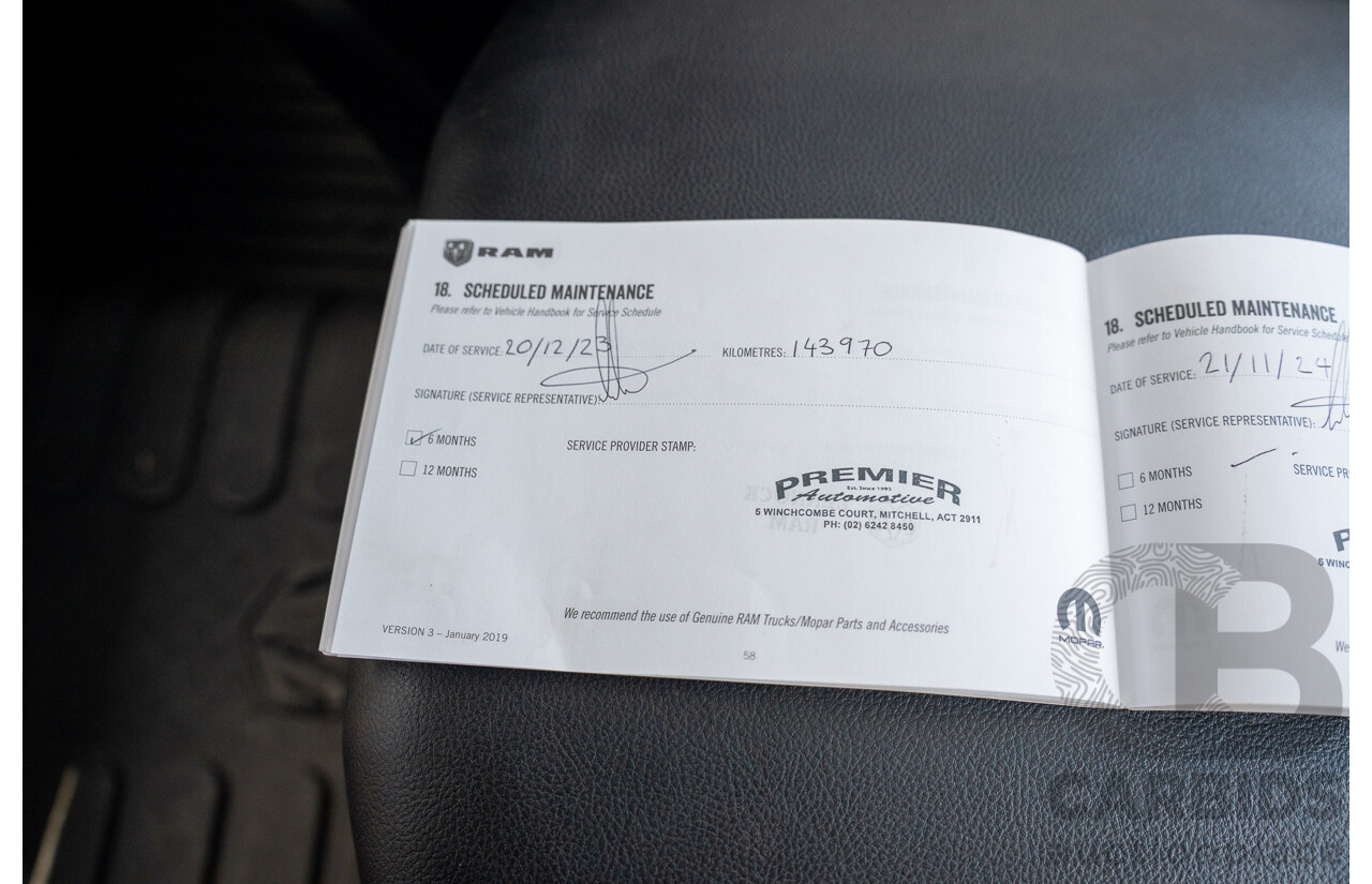 03/2020 ASV (Dodge) RAM 1500 Laramie RamBox SWB (4x4) 4d Dual Cab Utility Patriot Blue Pearl V8 5.7L