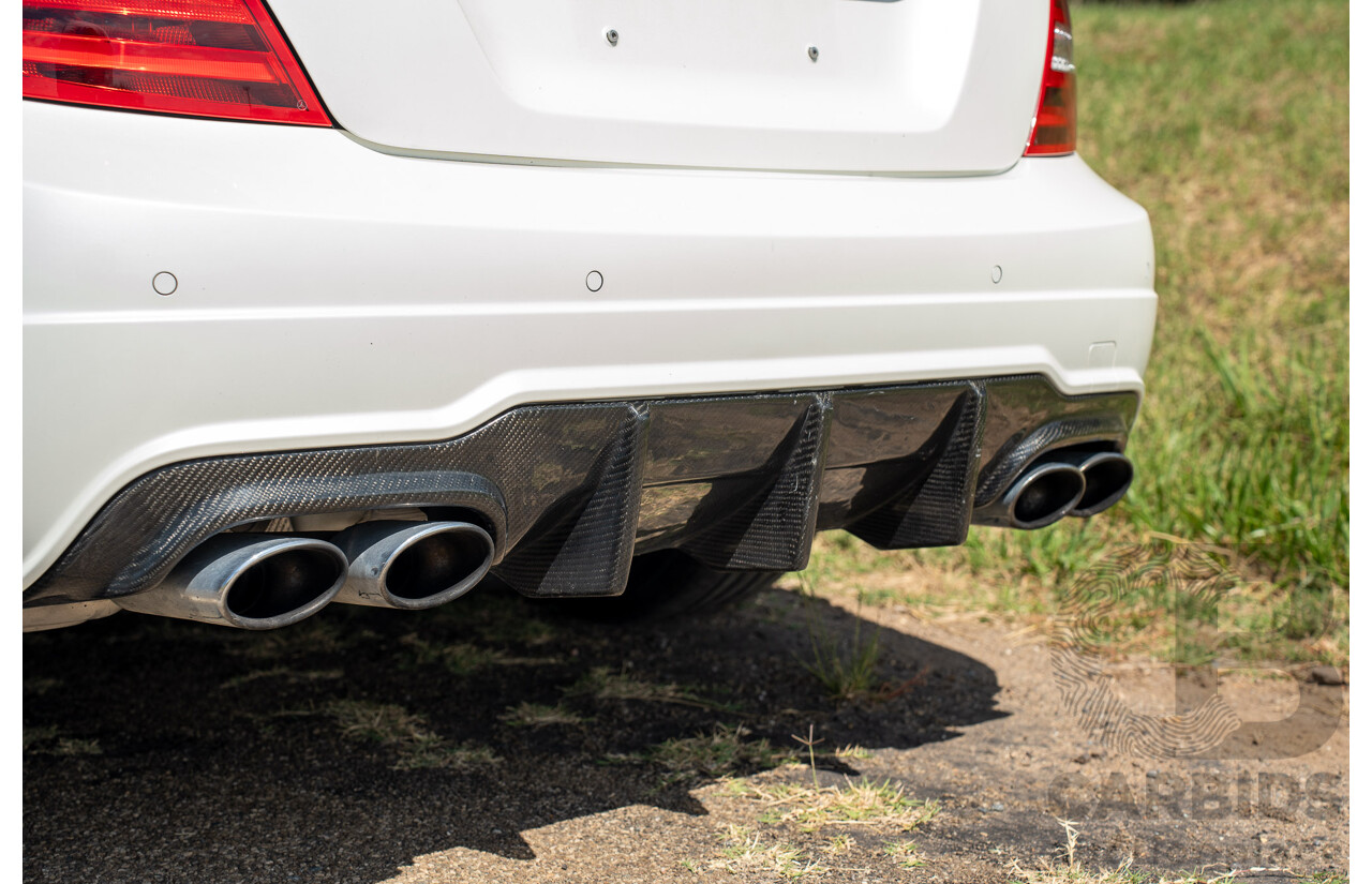 8/2012 Mercedes Benz C63 AMG W204 MY12 4d Sedan Diamond White Bright Metallic V8 6.3L