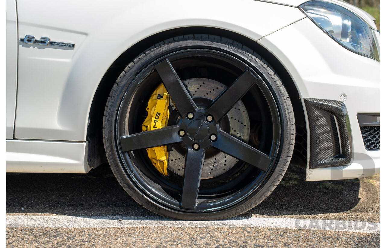 8/2012 Mercedes Benz C63 AMG W204 MY12 4d Sedan Diamond White Bright Metallic V8 6.3L