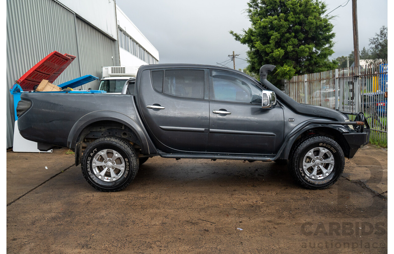 4/2014 Mitsubishi Triton GLX-R (4x4) MN MY15 Double Cab Utility Black Pearl Turbo Diesel 2.5L