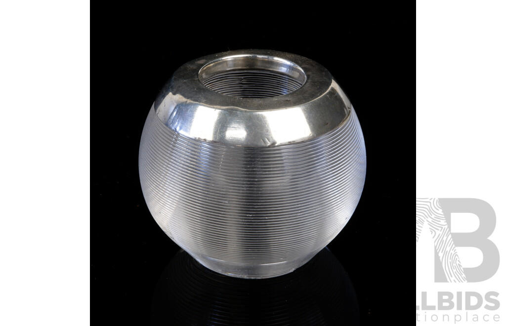 Antique Match Striker with Sterling Silver Collar, Birmingham 1909