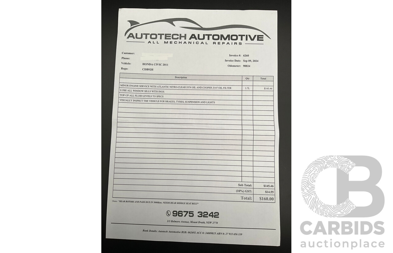 7/2011 Honda Civic Si FK MY11 5d Hatchback Urban Titianium Metallic 1.8L